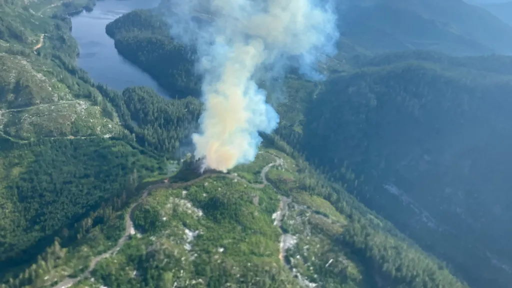 Lightning suspected to have caused wildfire in northern Vancouver Island