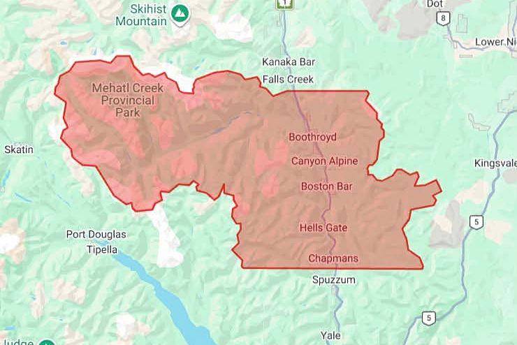 More evacuation orders as new fire near Boston Bar grows to 1,000 hectares